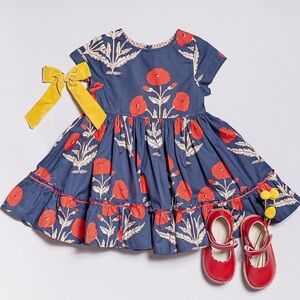Pink Chicken Navy Floral Dress 2T